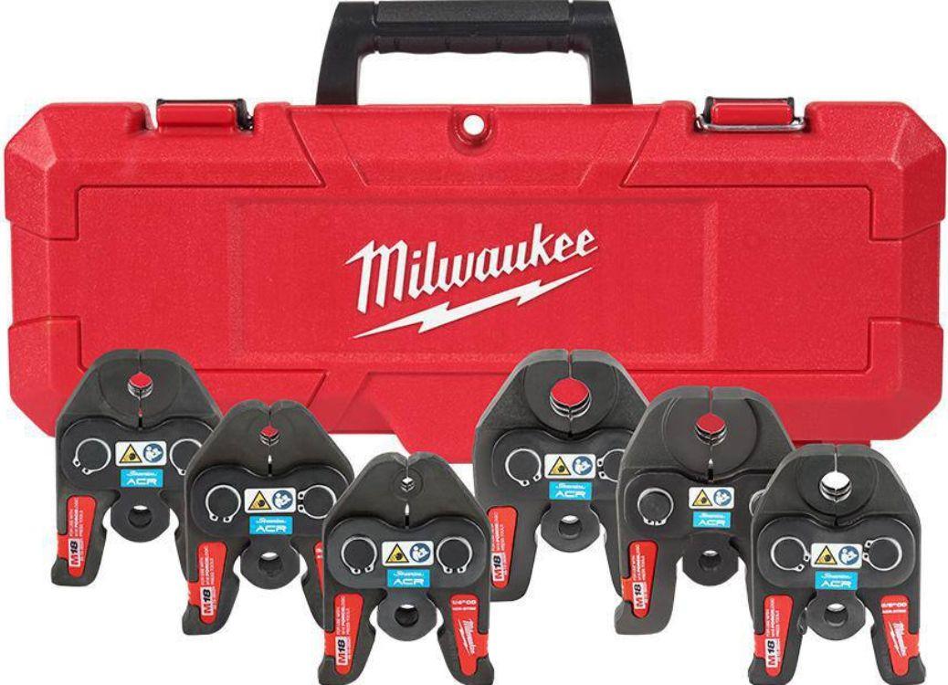 Milwaukee  49-16-2661M 1/4" - 7/8" Streamline ACR Press Jaw Kit for M18 Force Logic Press Tools (6 Jaws Included) - Red - Excellent