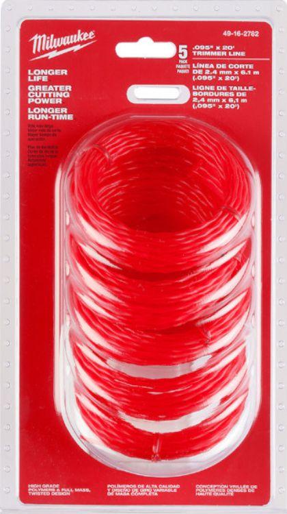 Milwaukee 49-16-2782 Pre-Cut Trimmer Line 0.095" X 20 Ft. (5 Pack) - Red - Excellent