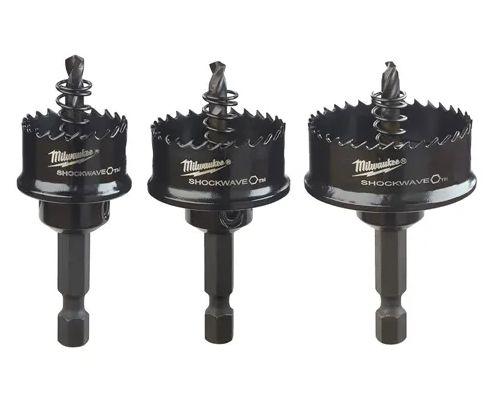 Milwaukee 49-22-4800 Shockwave 3-Piece Kit Impact Hole Saw - Black - Excellent