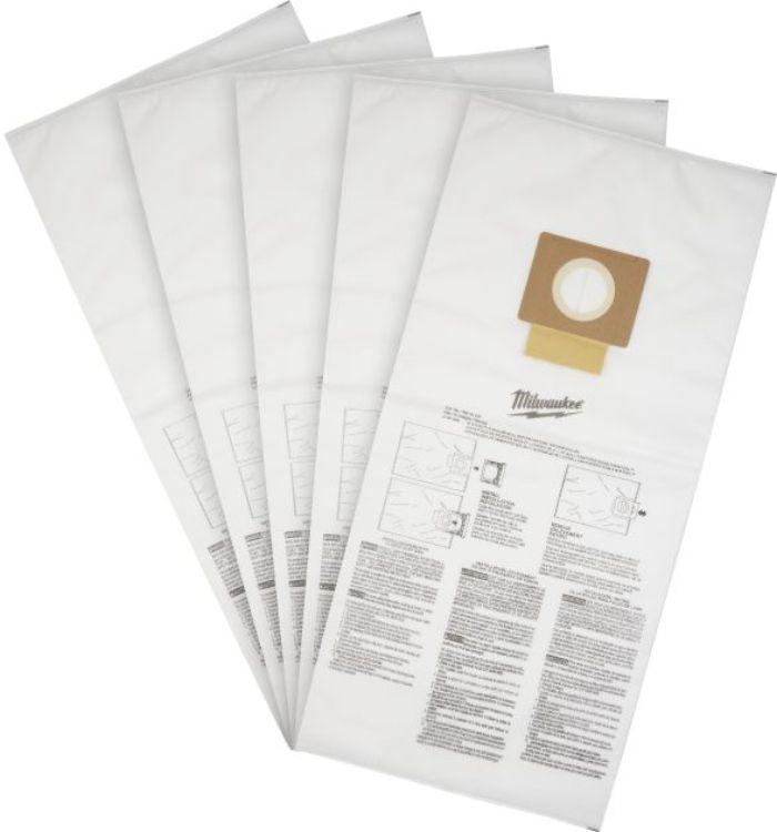 Milwaukee  49-90-1999 Fleece Dust Bags 12 Gallon (5 Packs) - White - Excellent