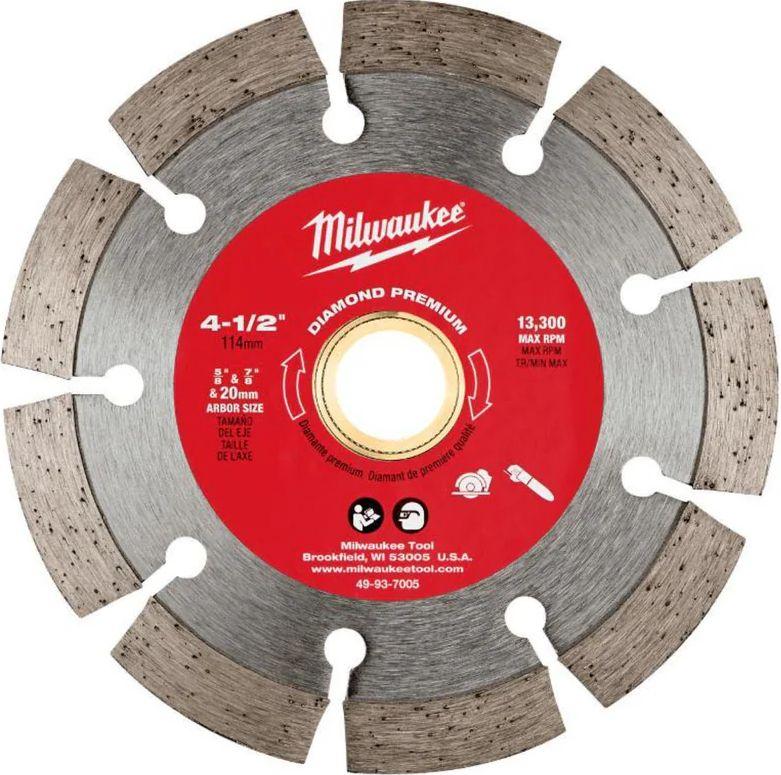 Milwaukee 49-93-7005 Diamond Premium Segmented 4 1/2" - Silver - Excellent