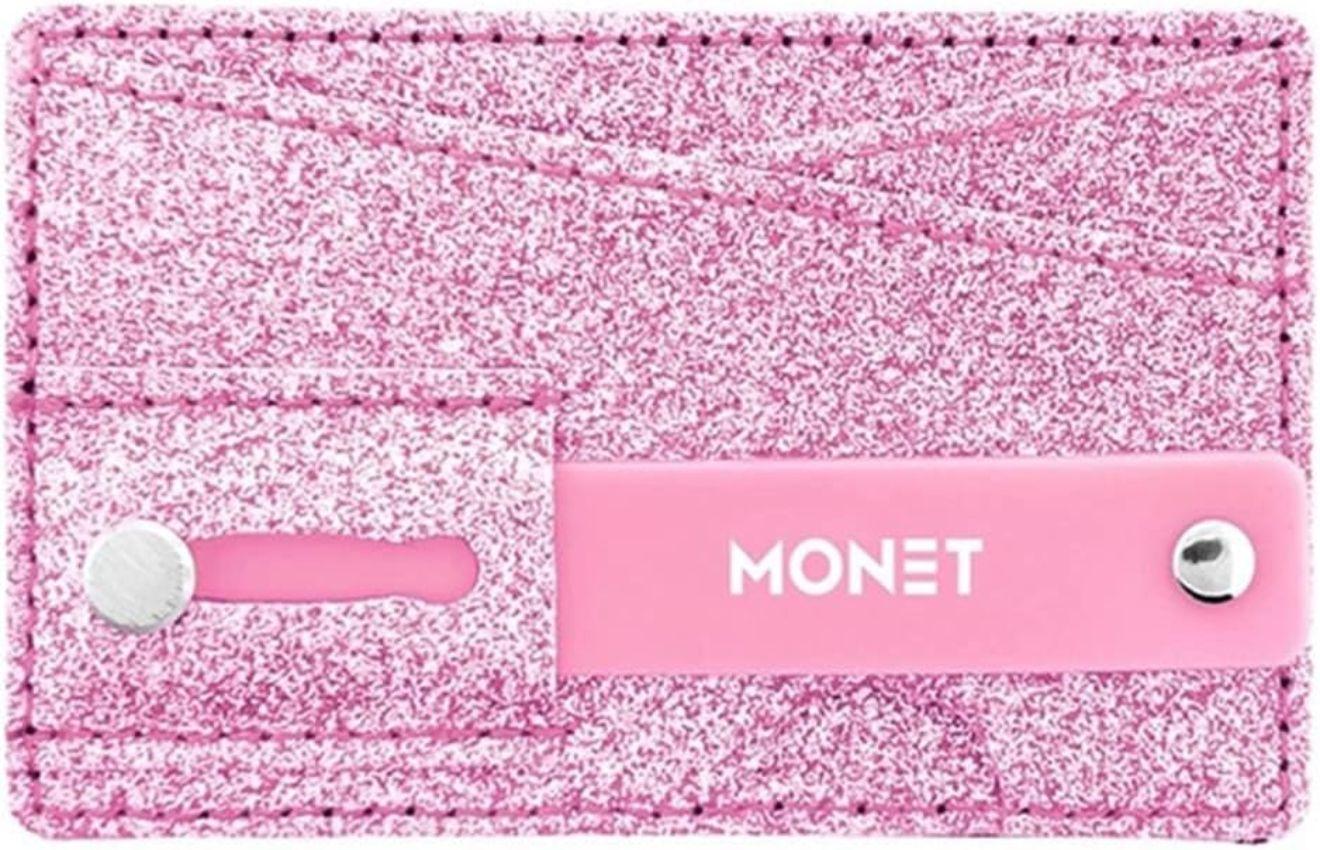 Monet Ultra Grip 3-in-1 Smart Phone Wallet/Card Holder/Kickstand for Universal - Pink Leather - Brand New