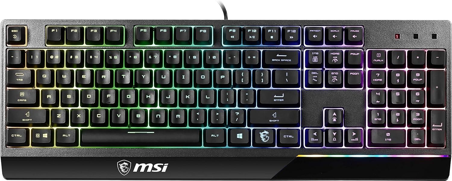 MSI Vigor GK30 USB Wired Gaming Keyboard with RGB Backlight