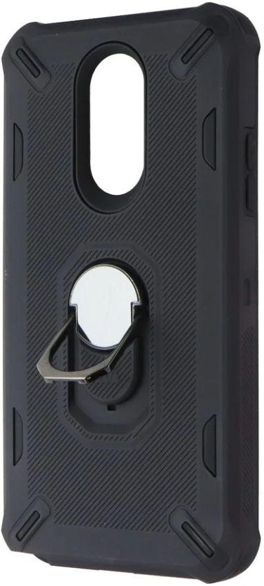 Mybat  Premium Rugged Non-Slip Phone Case with Kickstand for LG Stylo 5 - Black - Brand New