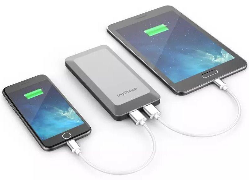 MyCharge  Home&Go+ Collection Wall Charger with Portable Charger 8000mAh - Silver - Excellent