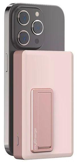 MyCharge  MagLock 6000mAh Wireless Magnetic Powerbank with Magsafe and Built-in USB-C Port & Viewing Stand - Pink - Excellent