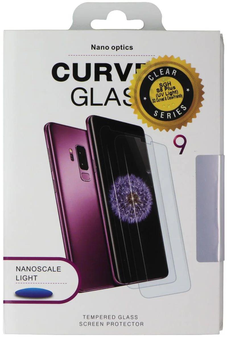 Nano Optics  UV Light Curved Tempered Glass Screen Protector for Galaxy S8+ - Clear - Brand New