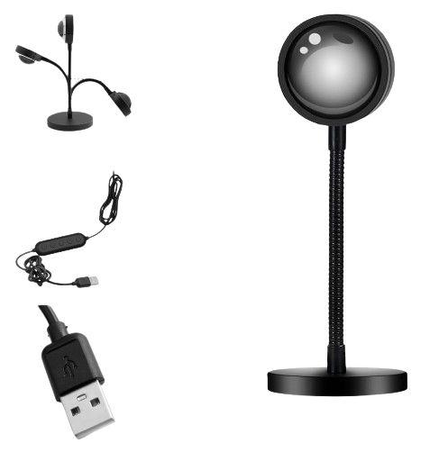 Neroupe Sunset Lamp Projector with APP & Button Control - Black - Excellent