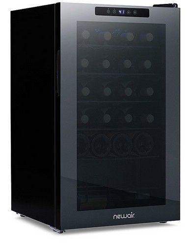 Newair Shadow Series Freestanding Mirrored Wine Fridge with Double-Layer Tempered Glass Door NWC024BK00