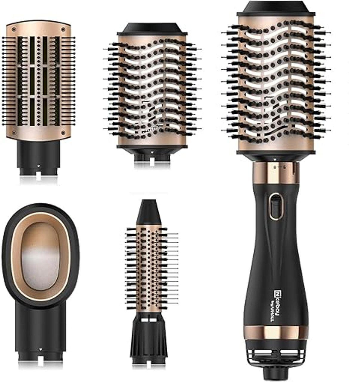 Nicebay CT-536 Hair Dryer Brush Blow Dryer Brush in One - Black/Gold - Excellent