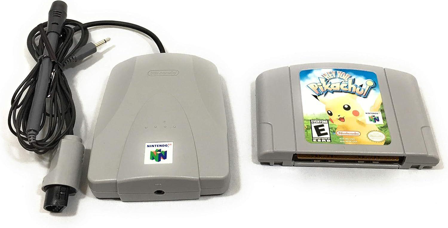 Nintendo Hey You Pikachu! Video Game with VRU (Voice Recognition Unit) & Microphone for Nintendo 64 - Gray - Excellent