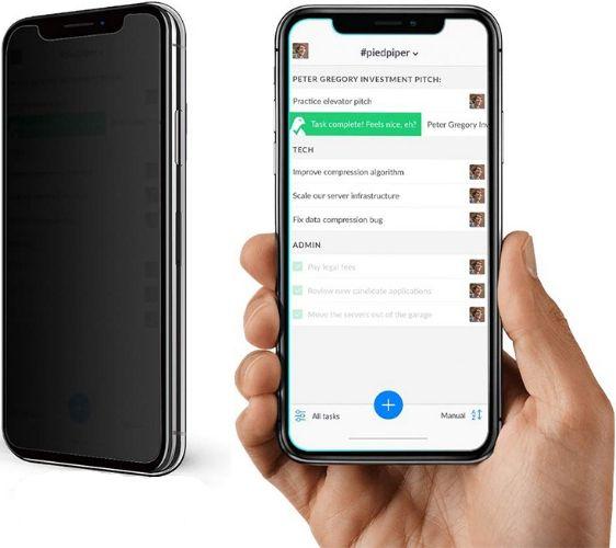 Refurbished Nuglas (2pcs) Flat Privacy Tempered Glass Screen Protector for iPhone 11 Pro Max/ XS Max - Reebelo US