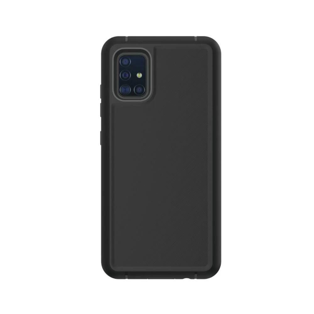 onn. Onn 9823702 Rugged Phone Case with Built-In Microbial Protection for Samsung Galaxy A51 - Black - Acceptable