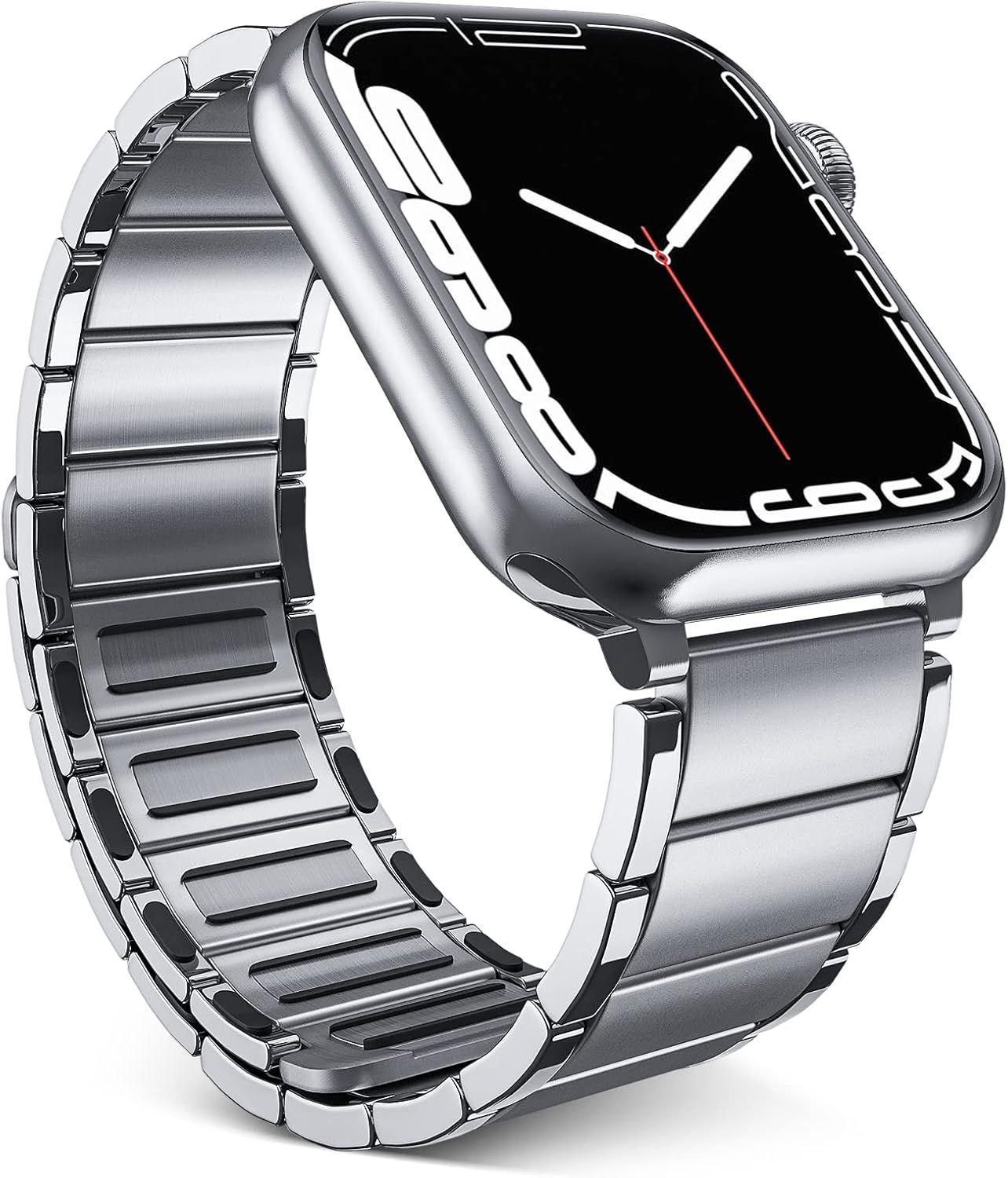 ORIbox  Metal Stainless Steel Band for Apple Watch (45mm/44mm/42mm) - Victor Silver - Excellent