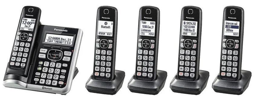 Panasonic KX-TG885SK HD Link2Cell Cordless Telephone with Digital Answering Machine - Black - Acceptable