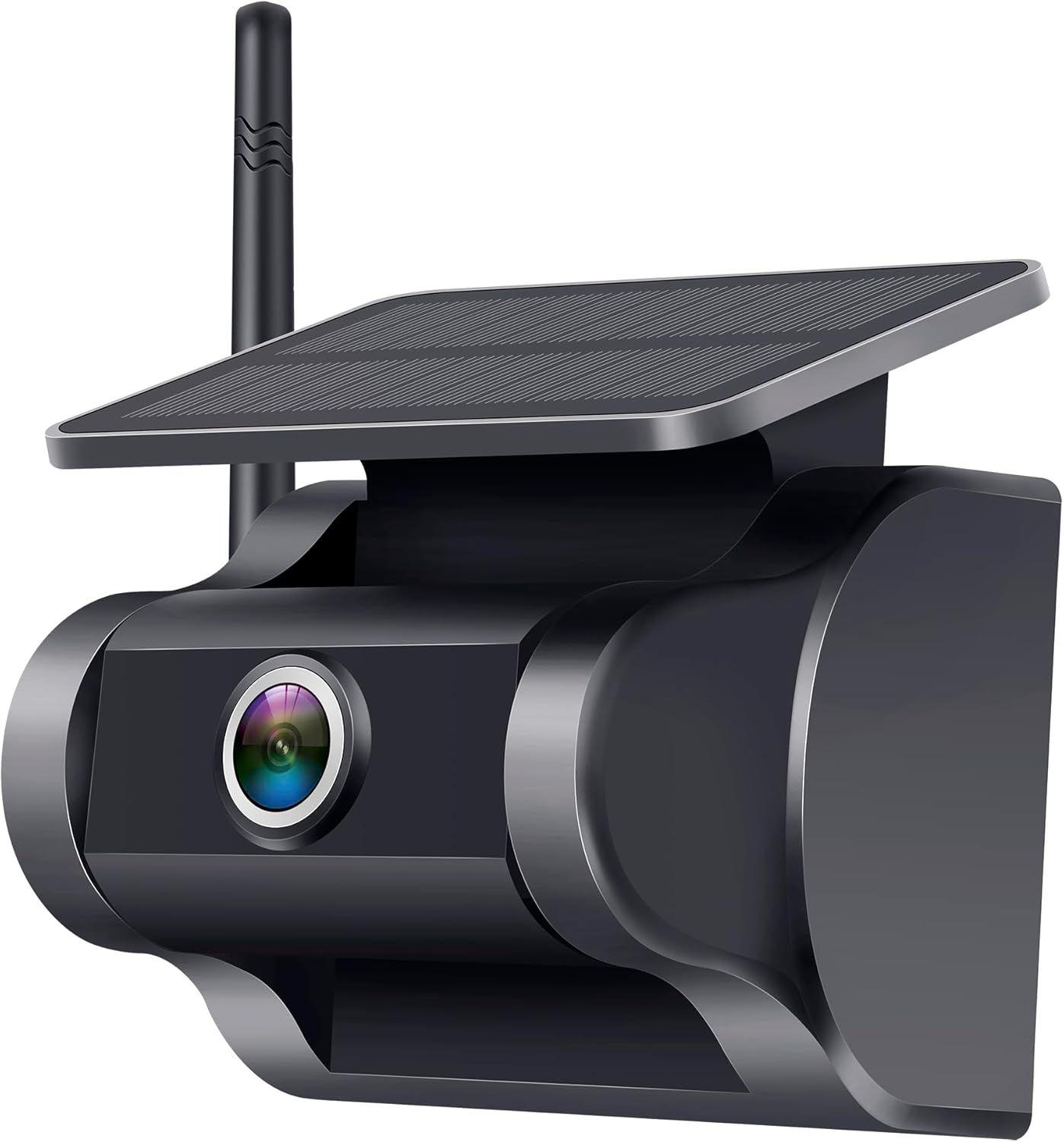 Pemacom  P15 7" Magnetic Scratch-Proof Easy Install Night Vision Waterproof Portable Solar Backup Camera - Black - Premium