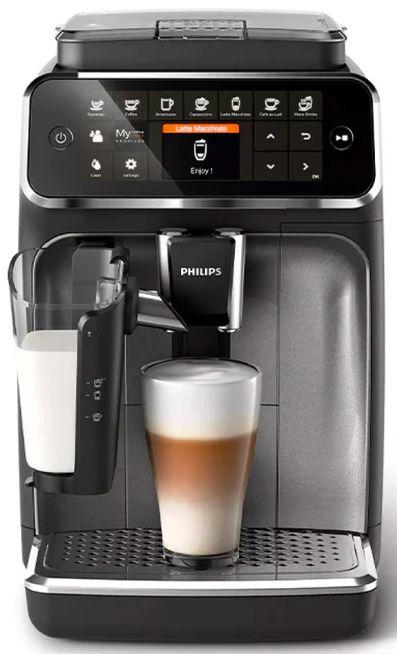 Philips 4300 LatteGo EP4347/94 Superautomatic Espresso Machine - Black/Silver - Excellent