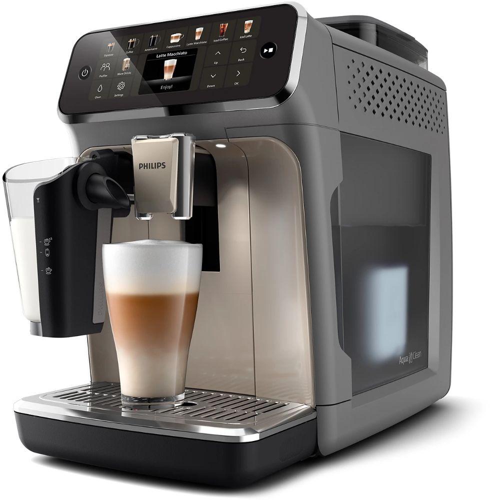 Philips 5500 Series LatteGo Fully Automatic Espresso Machine (EP5544/90) - Grey Chrome - Premium