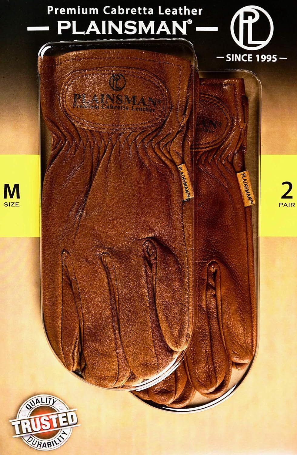 Plainsman Premium Cabretta Leather All Purpose Gloves M (2 Pairs)
