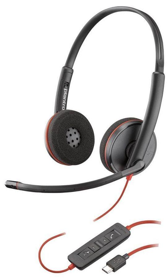 Poly Blackwire C3220 USB-C Wired Stereo Wired Headset - Black - Excellent
