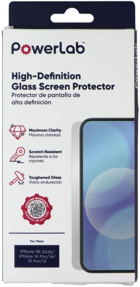 PowerLab HD Glass Screen Protector for iPhone 16e/14/14 Pro/13 Pro/13