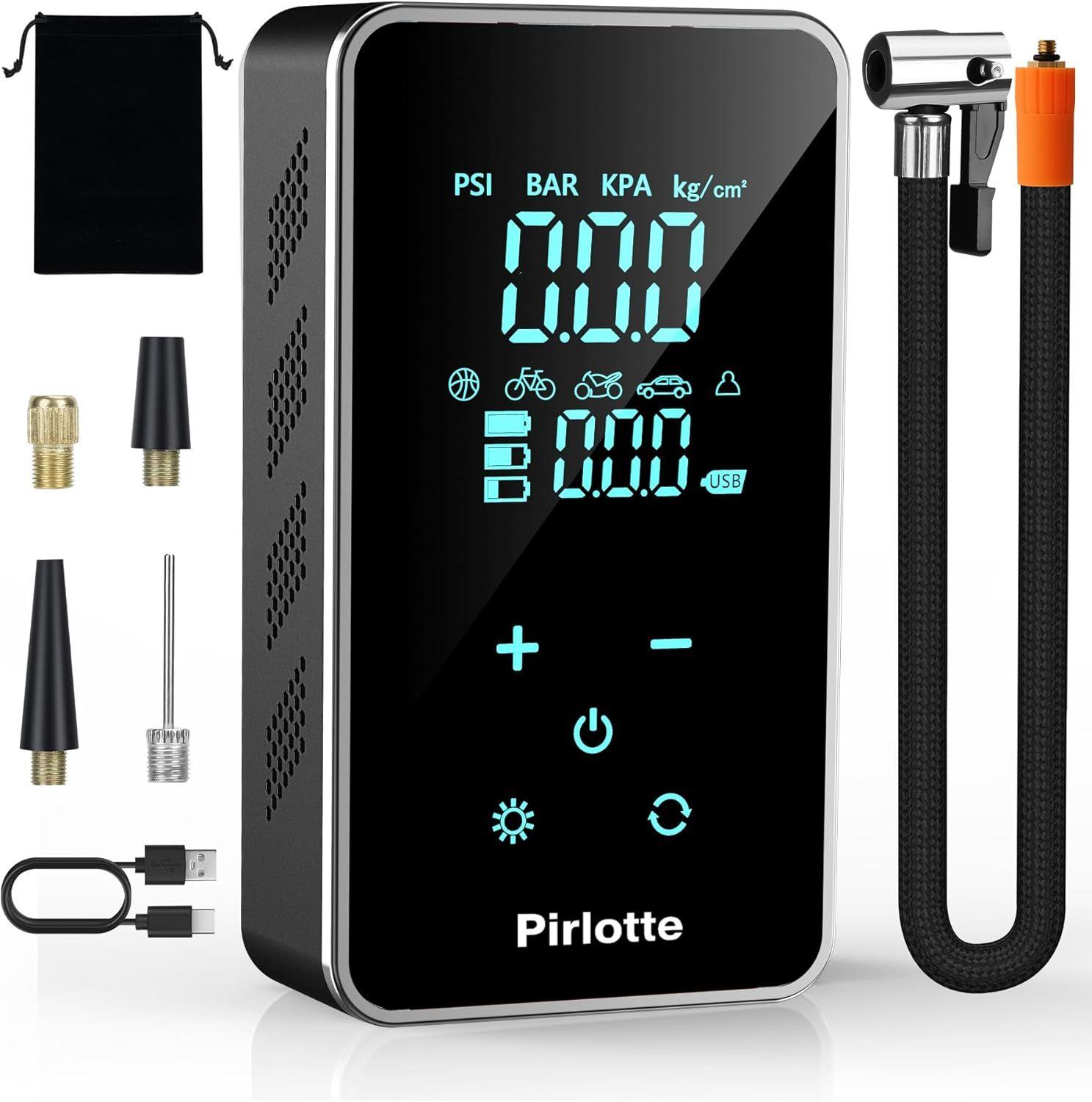 Prilotte Tire Inflator Portable Air Compressor-Air Pump for Car 18000mAh