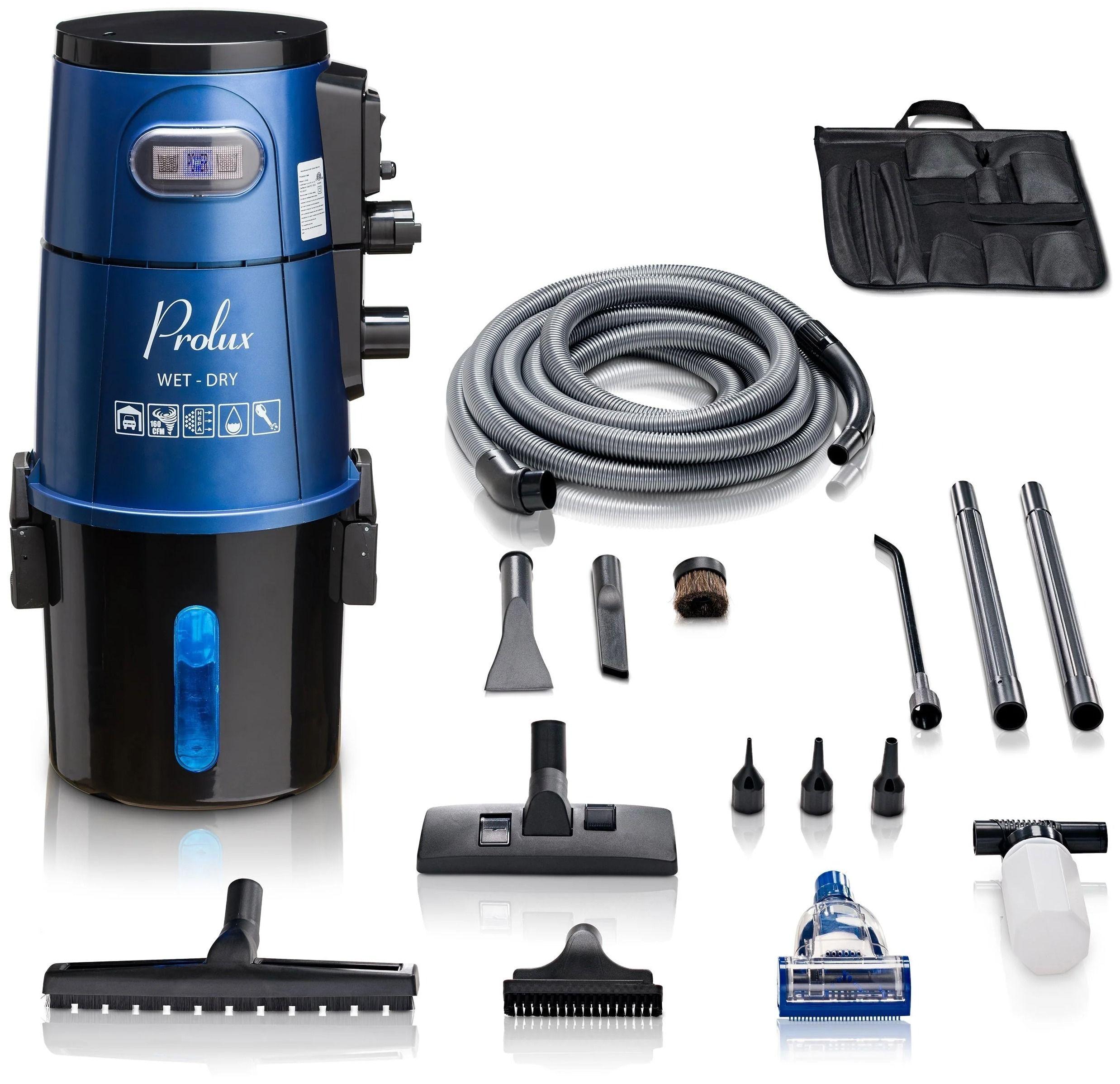 Prolux  Professional Grade Wall Mountable Wet / Dry Garage and Shop Vacuum Cleaner - Blue - Excellent