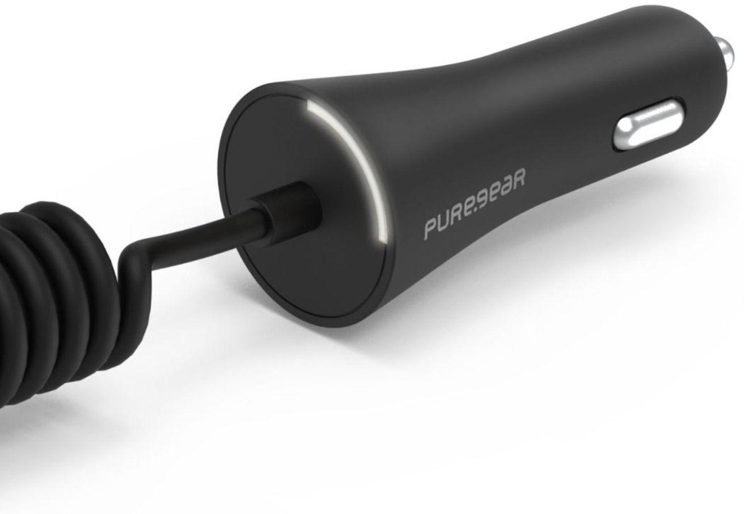 PureGear 12W Corded Micro-USB Car Charger (5.ft) (62804PG)