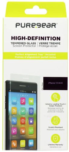 PureGear HD Tempered Glass Screen Protector for iPhone 13 Mini