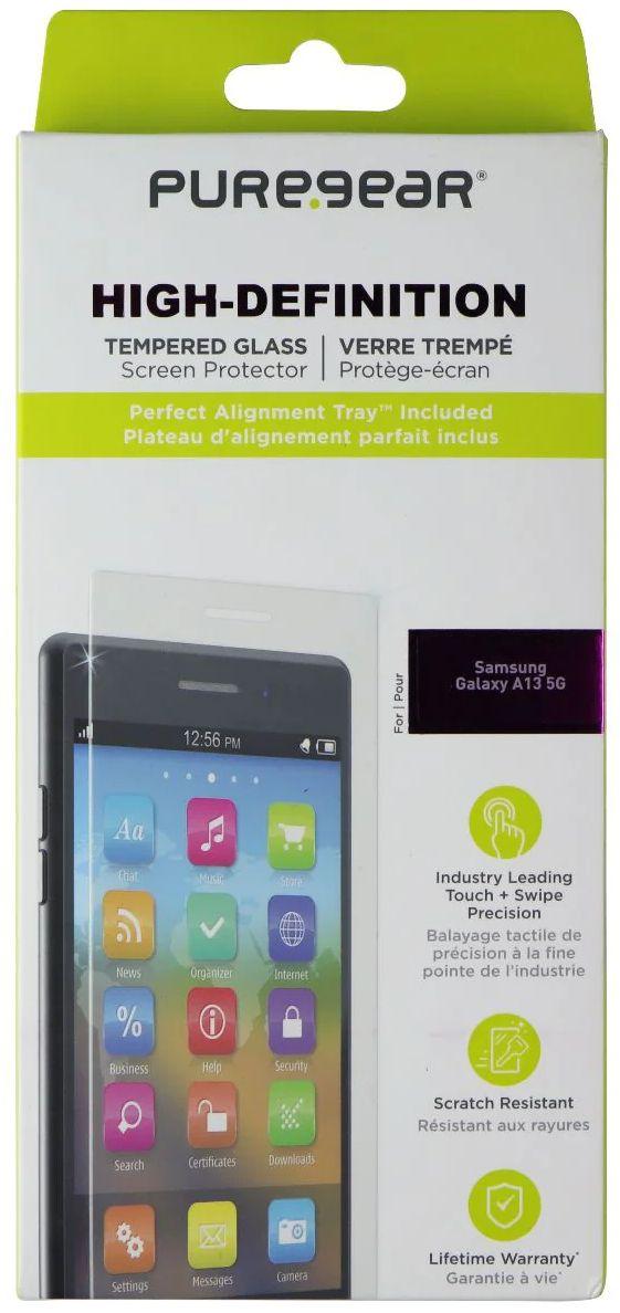 PureGear High-Definition Tempered Glass for Samsung Galaxy A13 5G - Clear - Excellent