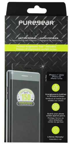 PureGear Steel 360 Screen Protector for iPhone 14/14 Pro/13/13 Pro