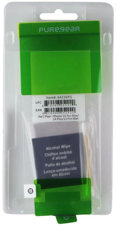 PureGear Tempered Glass Screen Protector for iPhone 14 Pro Max/13 Pro Max/14 Plus (Bulk Packaging) - Clear - Brand New