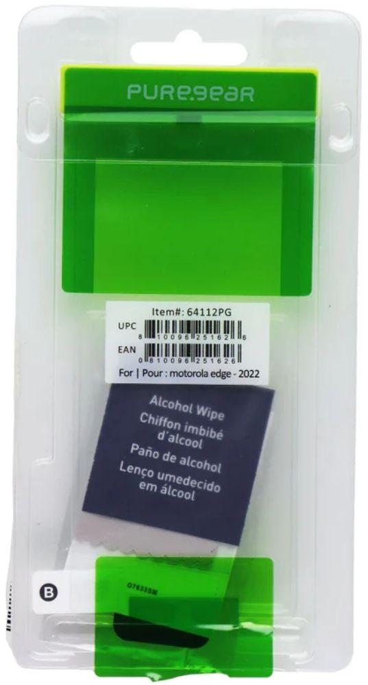 PureGear Tempered Glass Screen Protector for Motorola Edge 2022 (Bulk Packaging)