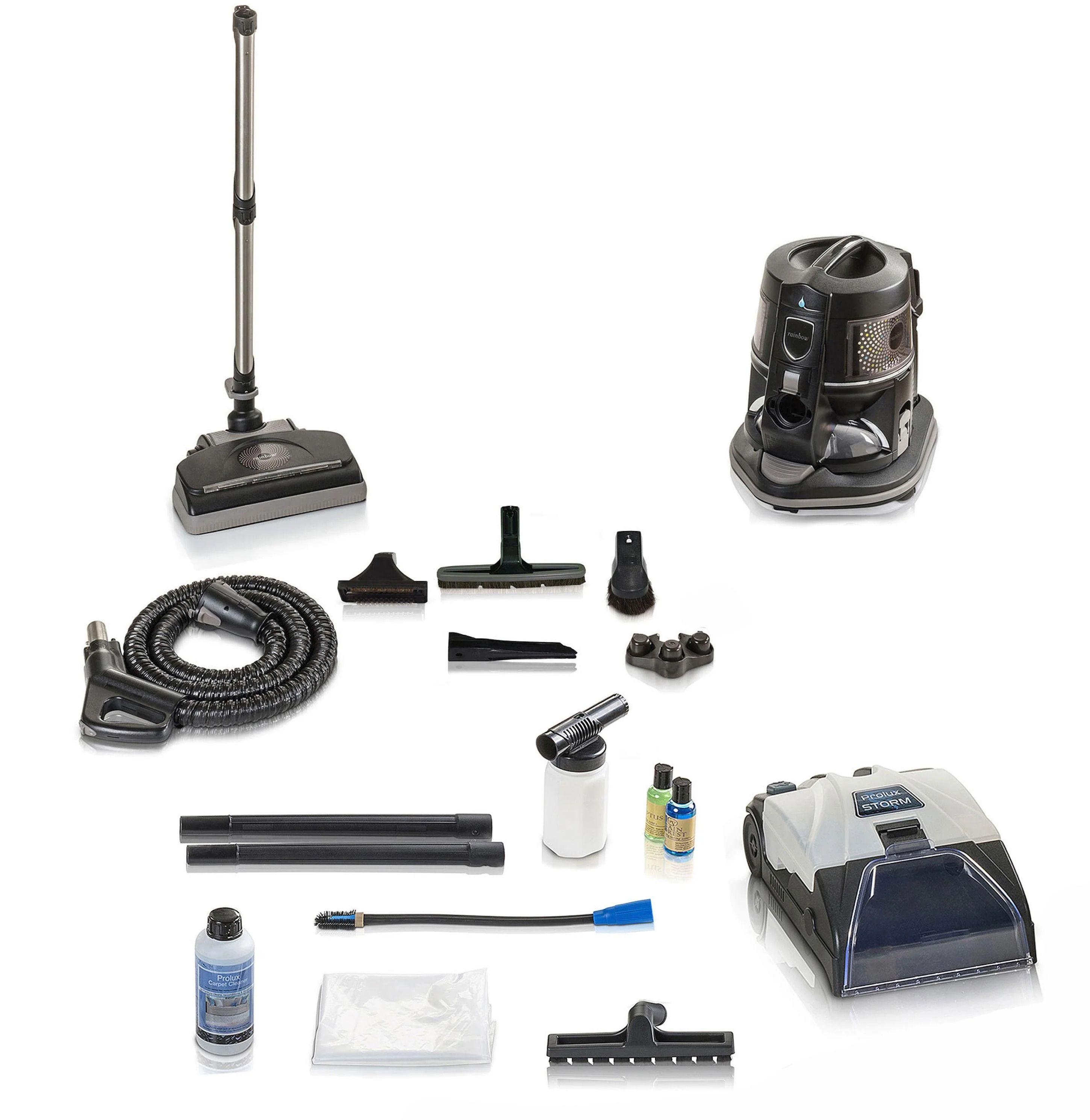 Rainbow E2 Black 2 Speed Vacuum Cleaner with 10pc Prolux Storm Shampooer Bundle - Black - Excellent
