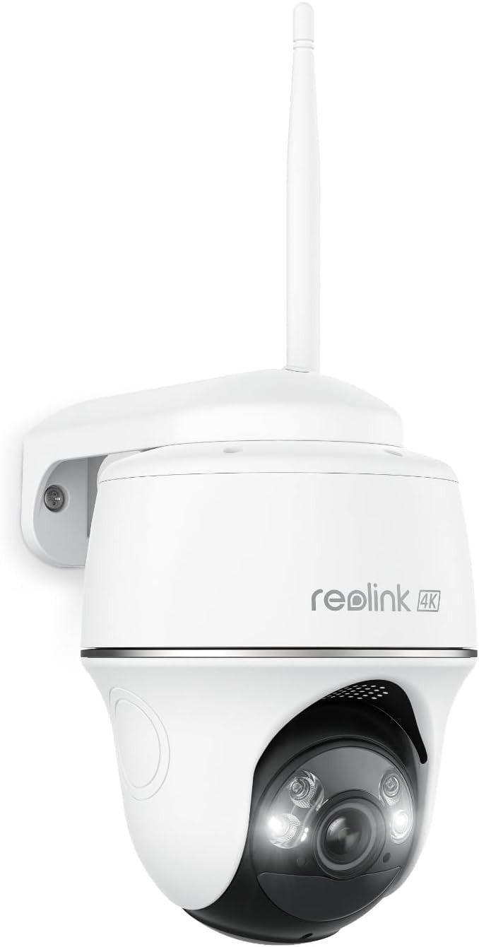 Reolink  Argus PT Ultra Solar 4K WiFi Battery Security Wireless Camera Spotlight - White - Premium