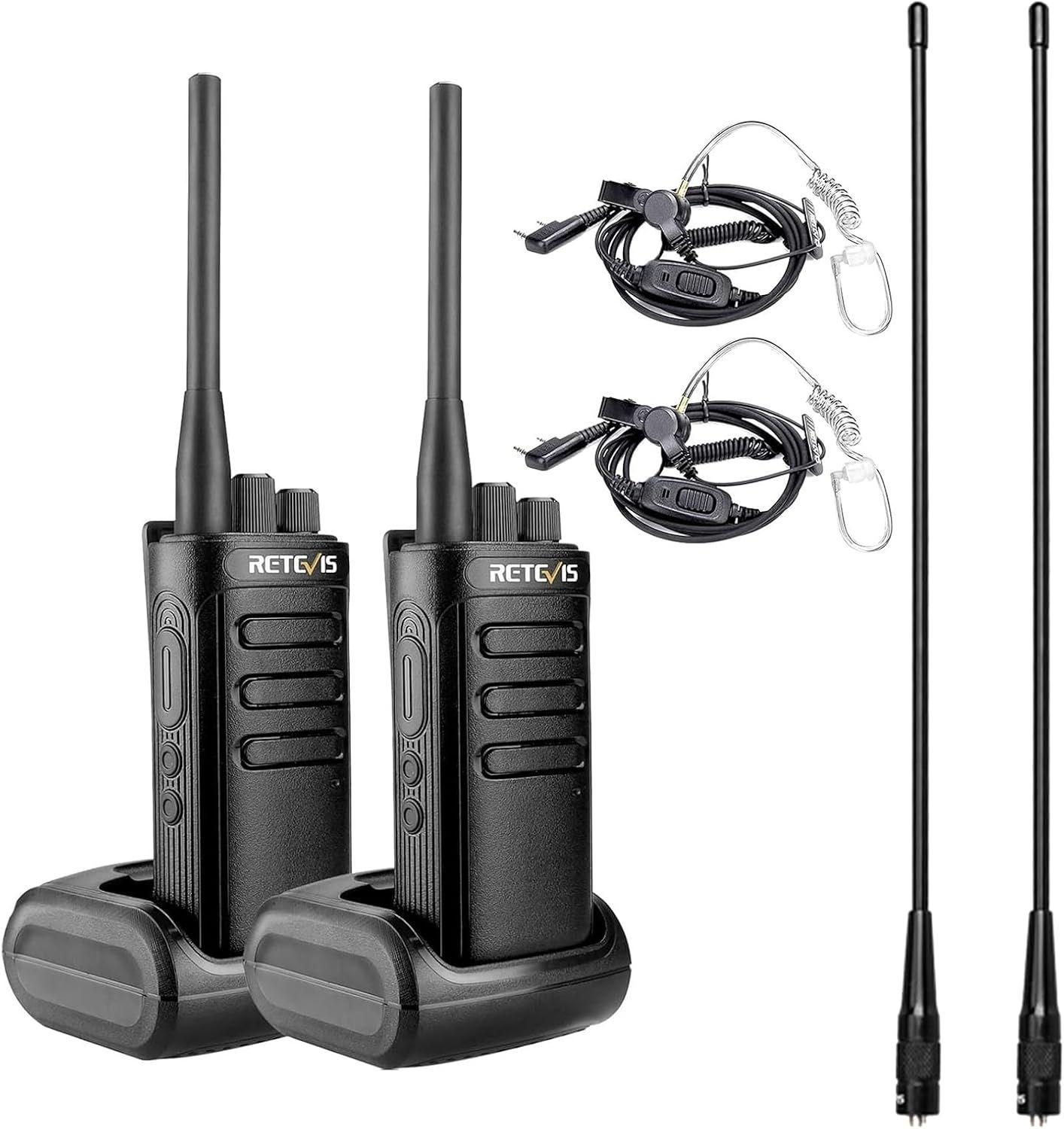 Retevis  RB85 Walkie Talkies (2Pack) Bundle with Mic (2Pack) - Black - Excellent