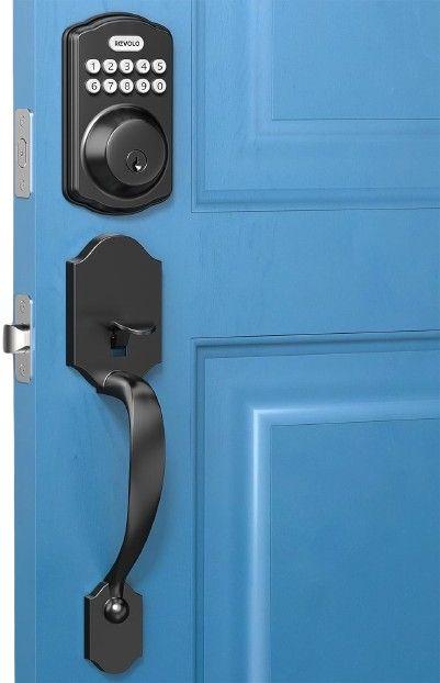 Revolo RE001 Electronic Keypad Deadbolt | Keyless Entry Door Lock | Keyed Entry | Auto Smart Lock with Handle