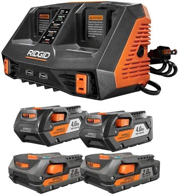 Ridgid 18-Volt Lithium-Ion Dual Port Sequential Charger Kit