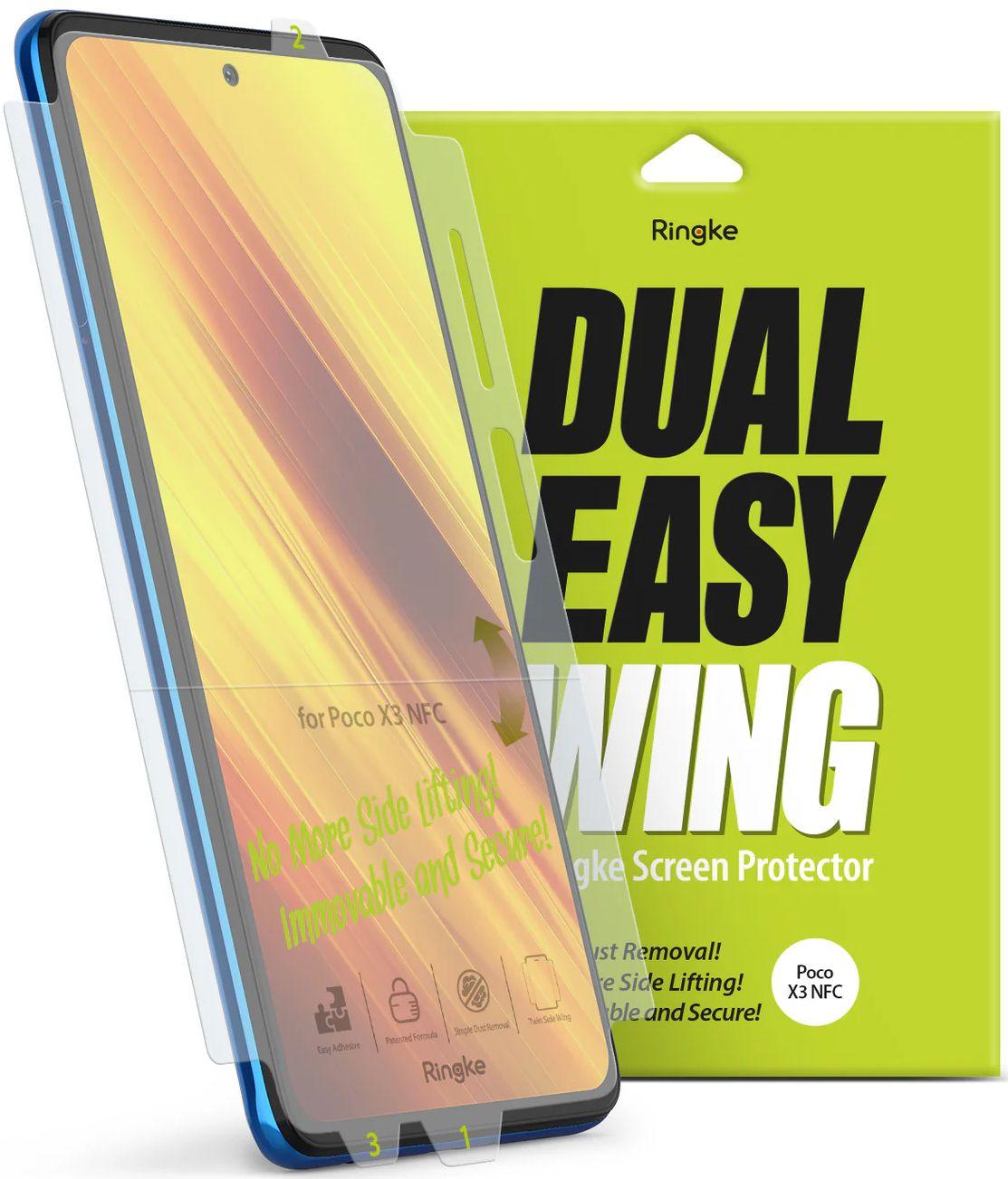 Ringke Dual Easy Wing Screen Protector for Xiaomi Poco X3 NFC (2 Pack)