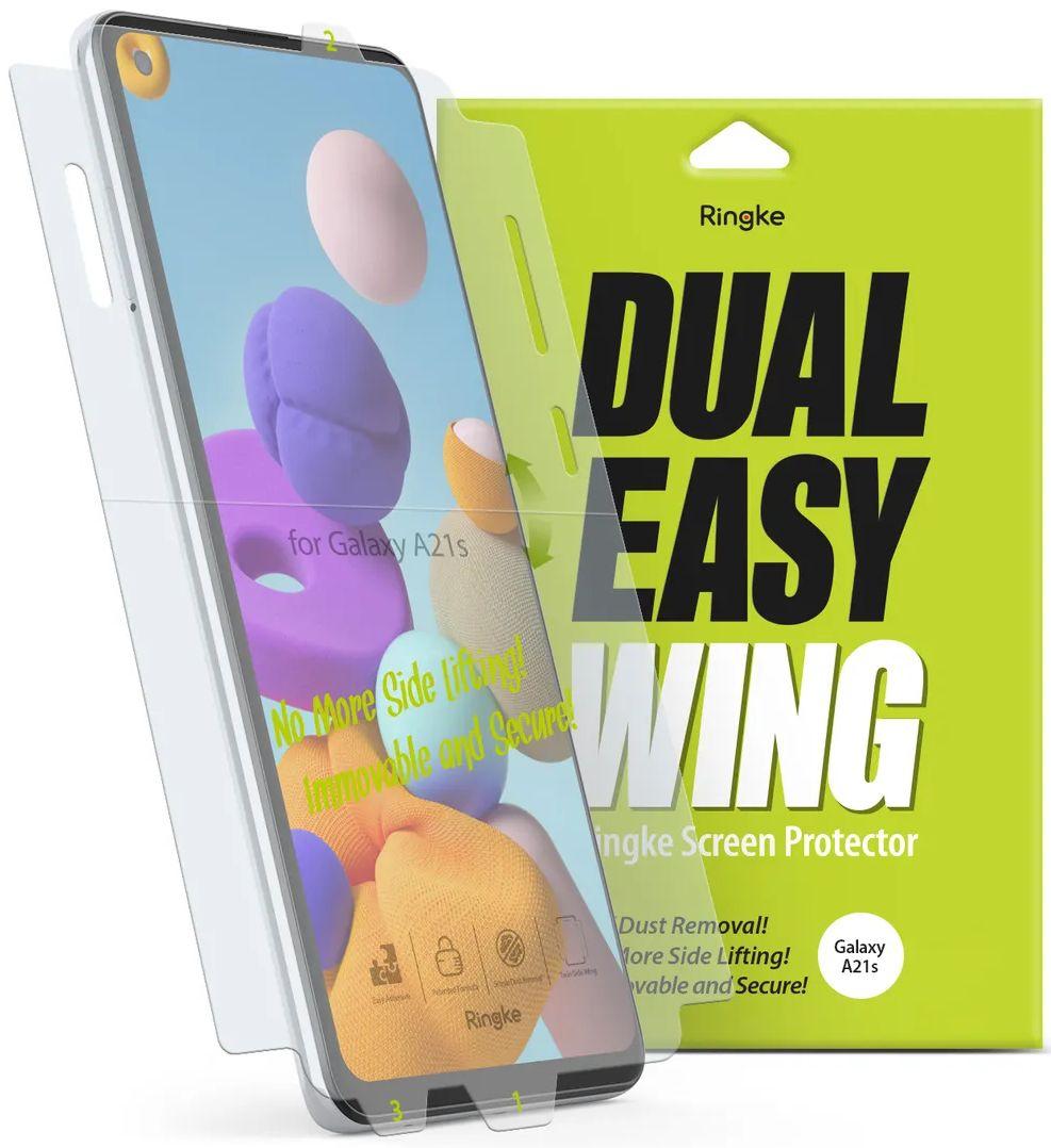 Ringke Dual Easy Wing Screen Protector fo Samsung Galaxy A21s (2 Pack)