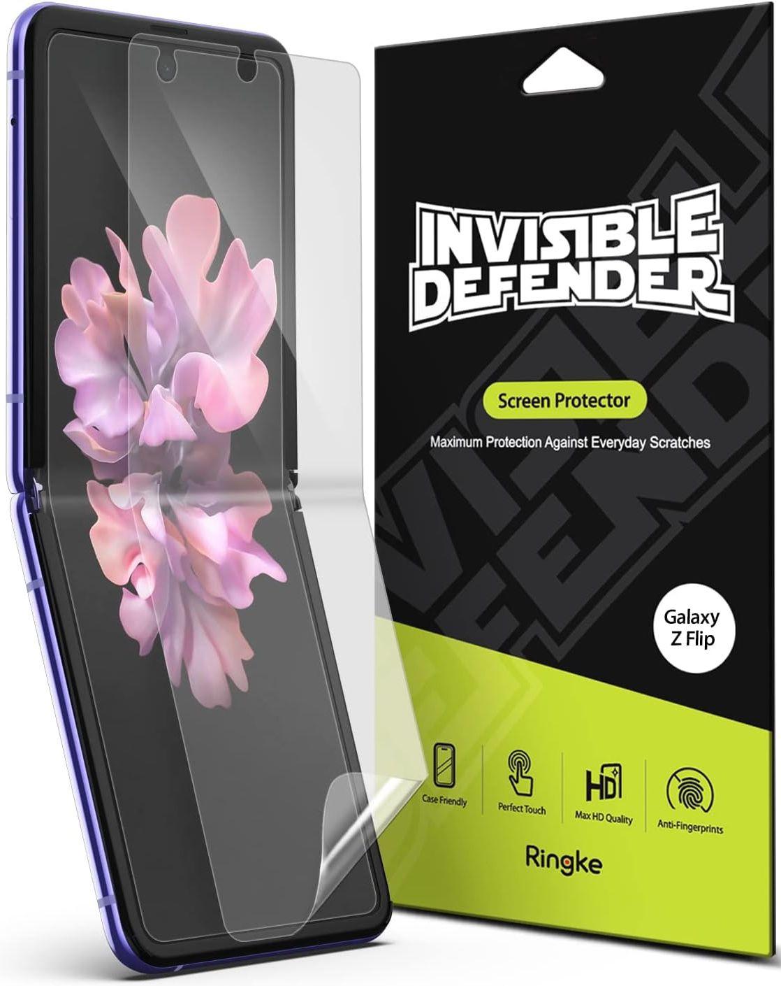 Ringke Invisible Defender Screen Protector for Samsung Galaxy Z Flip/Z Flip 5G (2 Pack)