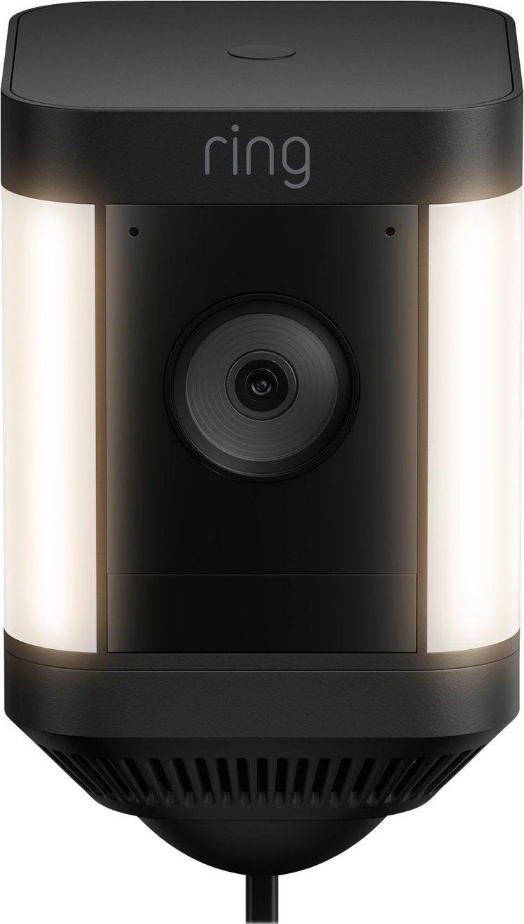 Ring  Spotlight Cam Plus Outdoor/Indoor 1080p Plug-In Camera - Black - Premium