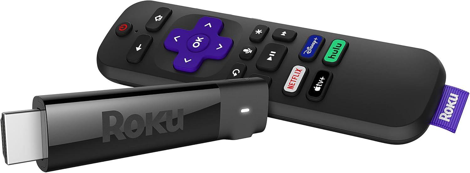 Roku  3810R Streaming Stick and 4K Streaming Media Player with Long Range Wireless & Voice Remote - Black - Excellent