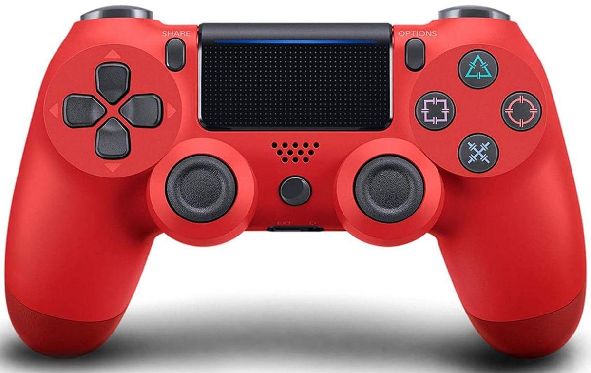 Roonboit  Wireless Controller with Joystick Vibration and Turbo Built-In Speaker for PS4 - Red - Excellent