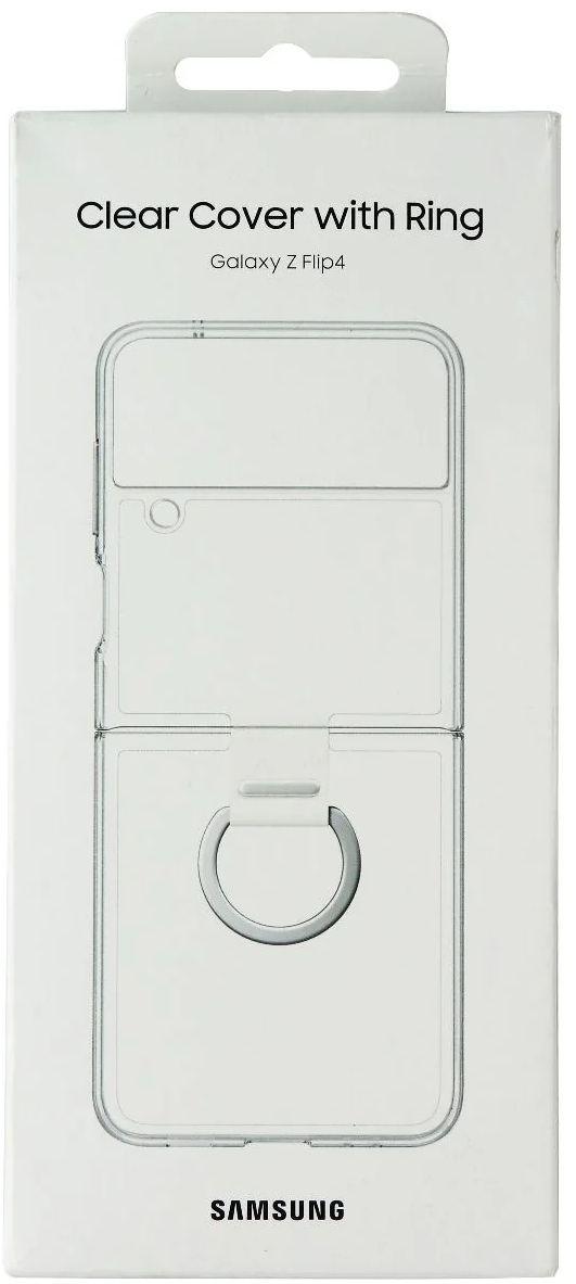 Samsung Clear Phone Cover with Ring for Galaxy Z Flip4 - Clear - Excellent