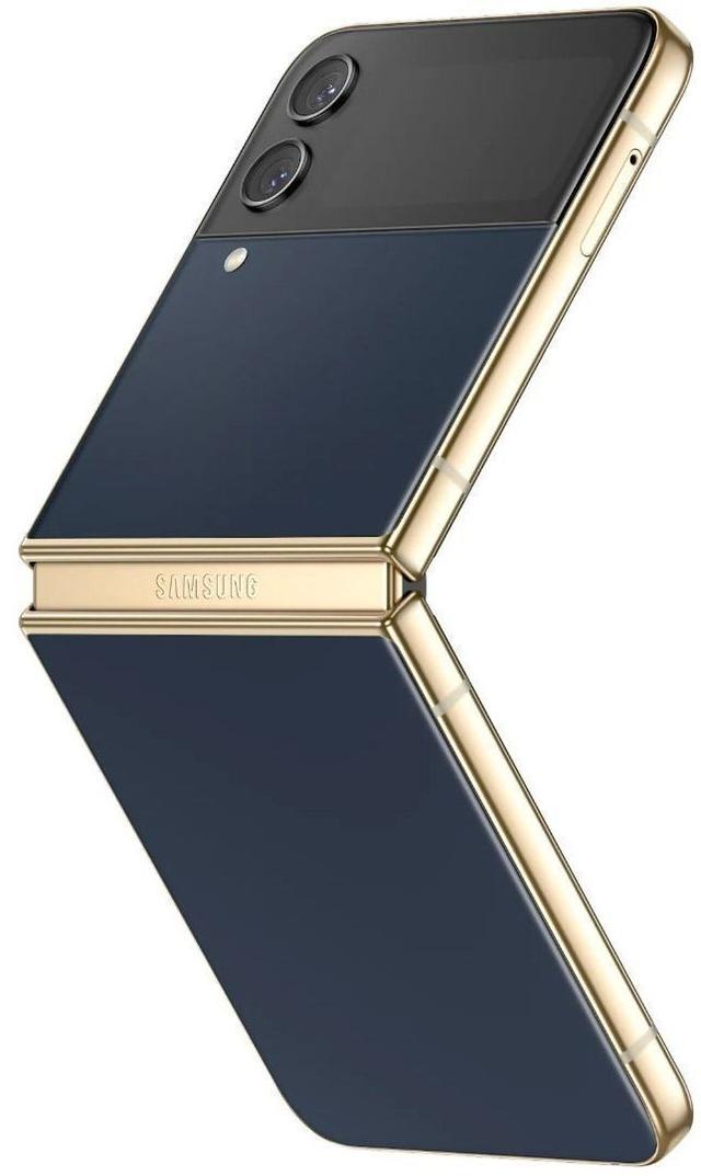 Galaxy Z Flip 4 256GB Unlocked in Bespoke Edition (Navy/Gold/Navy) in Good condition