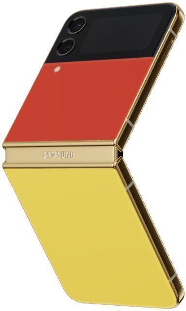 Galaxy Z Flip 4 256GB Unlocked in Bespoke Edition (Red/Gold/Yellow) in Excellent condition