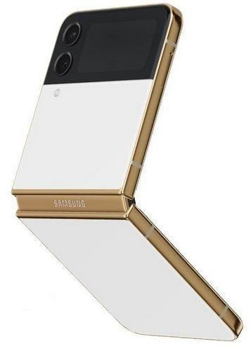 Galaxy Z Flip 4 256GB Unlocked in Bespoke Edition (Gold/White/White) in Good condition