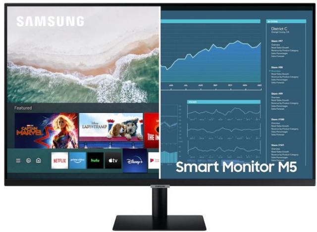 Samsung M50A FHD Smart Monitor 32" with Streaming TV in White in Pristine condition