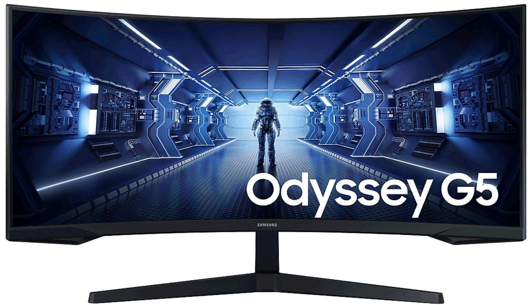 Samsung Odyssey G5 G55T Ultra WQHD 165Hz Gaming Monitor - Black - 34 Inch - Excellent
